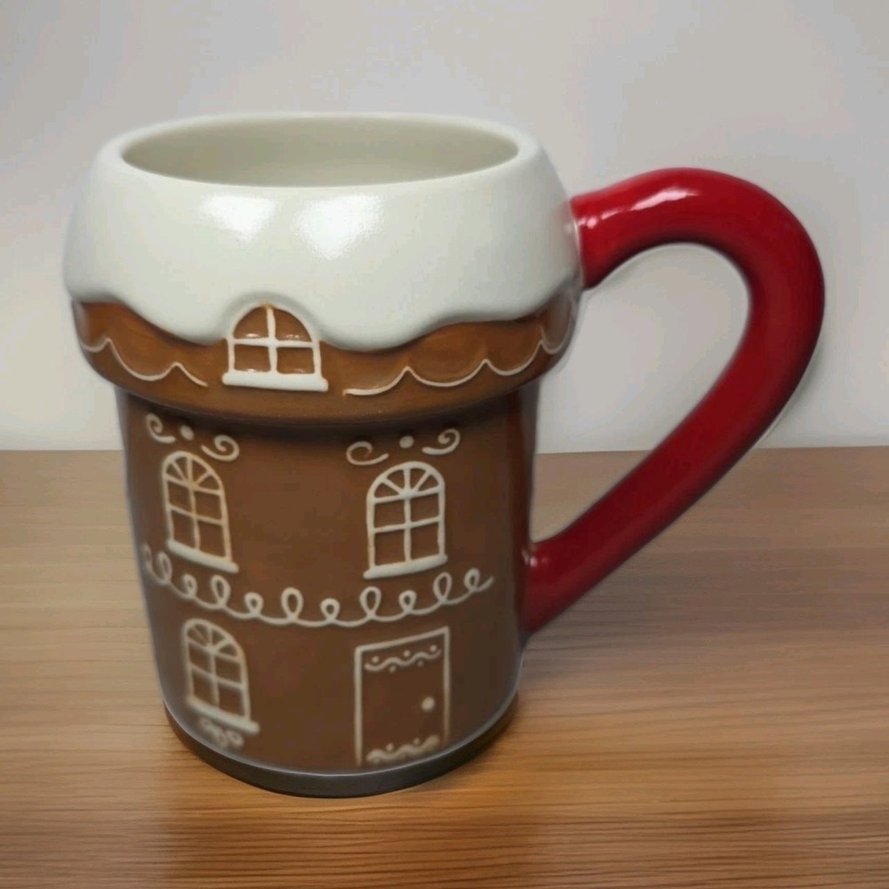 Wondershop‎ Stoneware Holiday Christmas Gingerbread House Mug Cup 2025 NEW